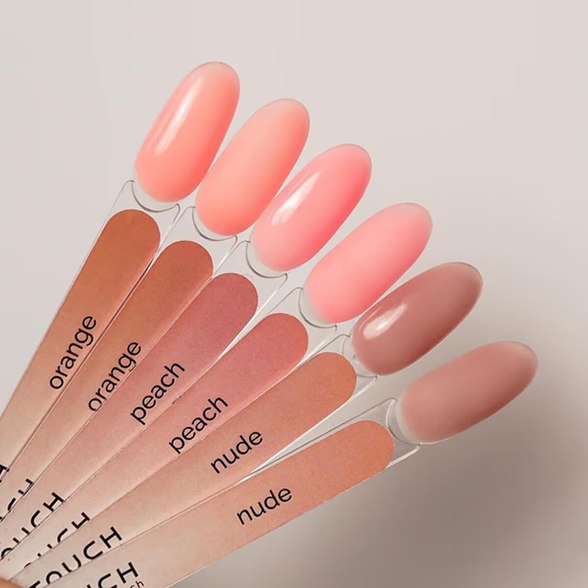 TOUCH Cover Base Peach, 13ml, label close-up