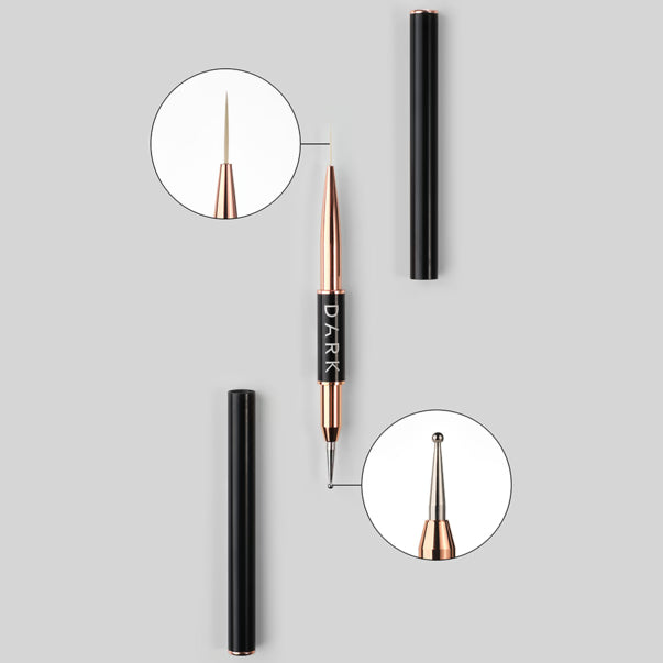 DARK - Double-Sided Brush (Liner 13mm + Dots 2mm)