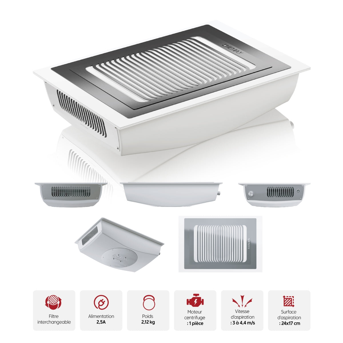 SHEMAX Style V-PRO Built-In Nail Dust Collector