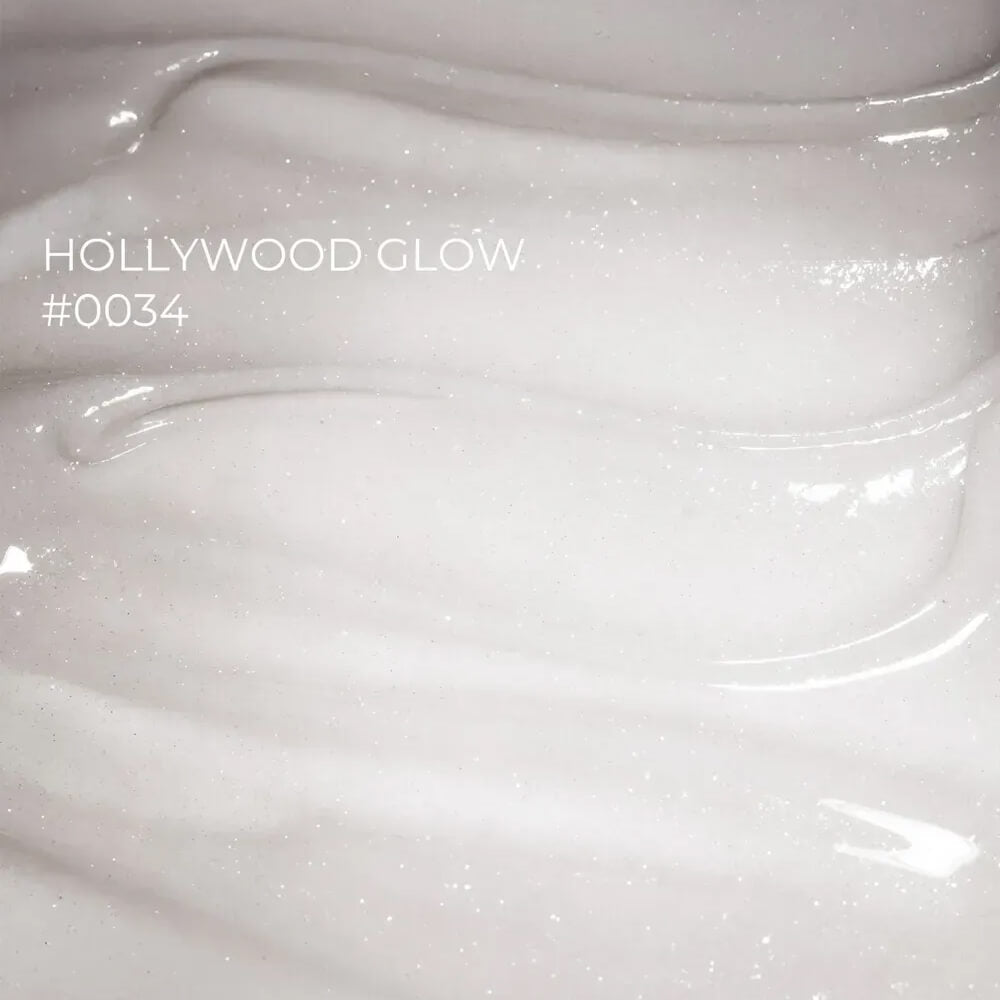 30ml — DNKa Builder Gel Hollywood Glow #0034 — jar paired with DNKa top coat