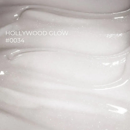30ml — DNKa Builder Gel Hollywood Glow #0034 — jar paired with DNKa top coat