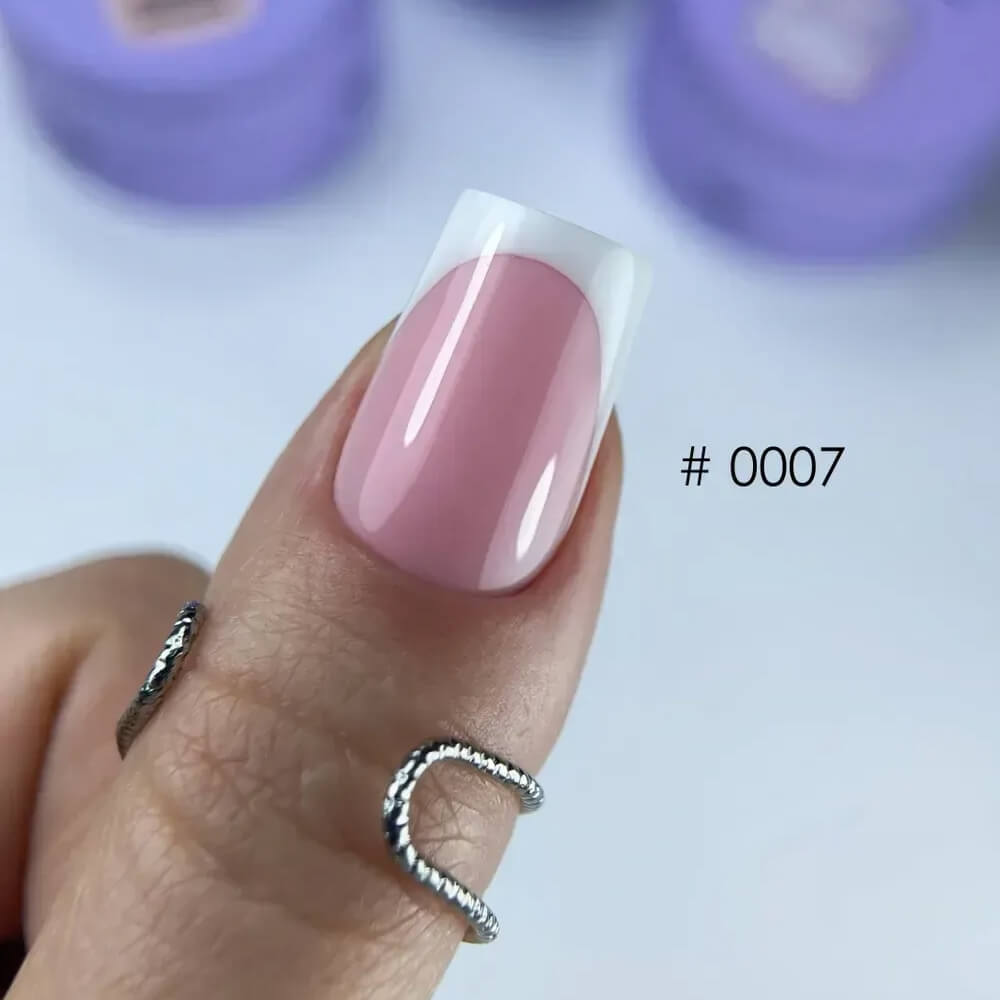 DNKa Builder Gel Mousse #0007 — full extension set, pink finish
