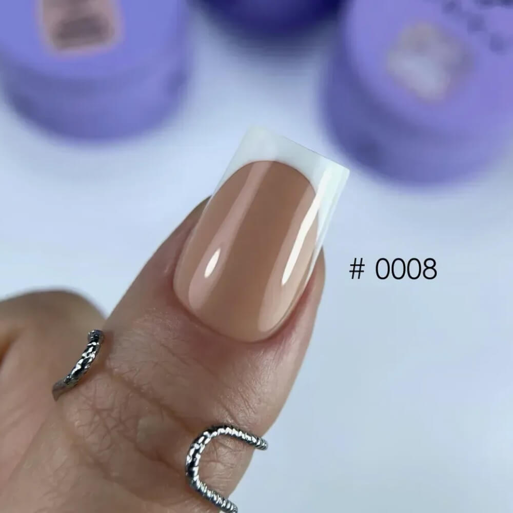 15/30ml — DNKa Builder Gel Mousse #0008 — size comparison, peach shade
