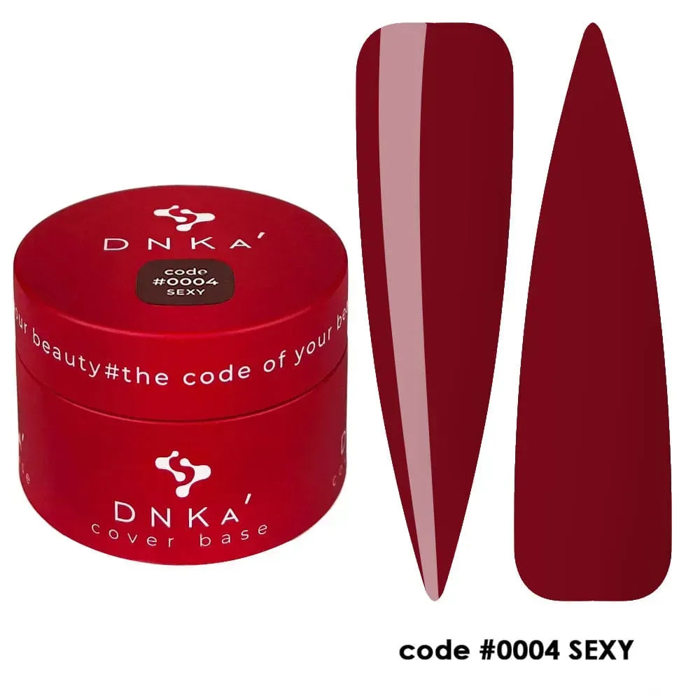 Applying DNKa Cover Base #0004 Sexy with the brush to a prepped nail