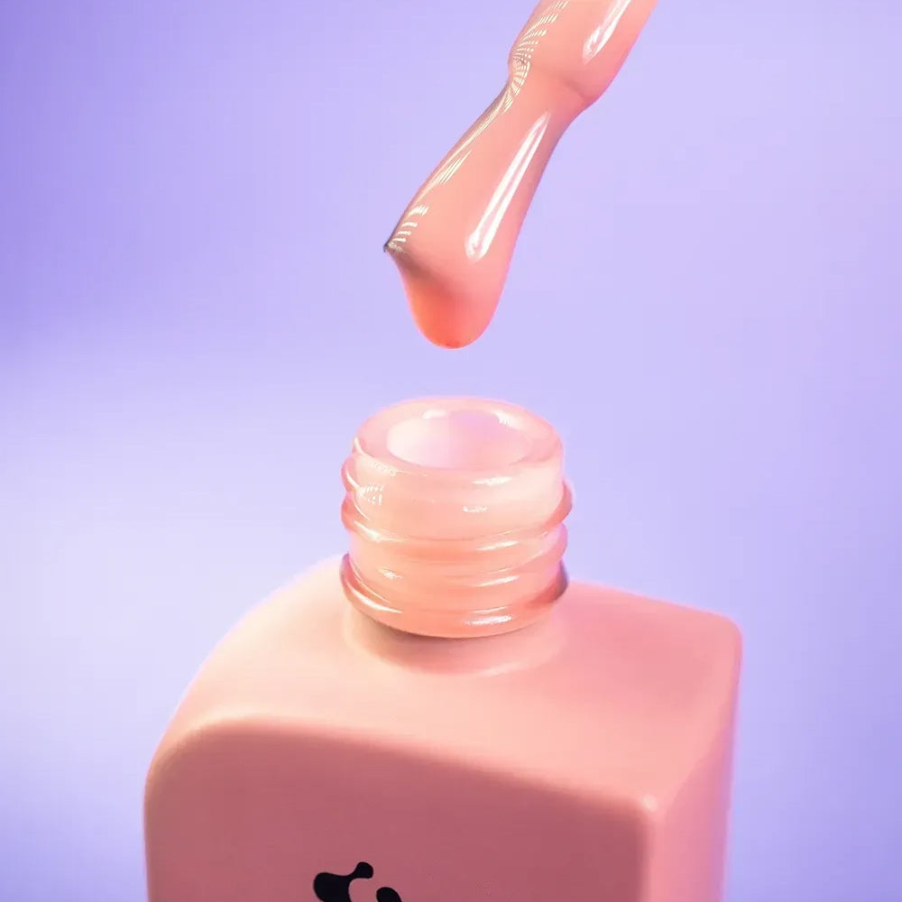 Soft everyday manicure finished with DNKa Cover Base #0018 Dreamy under a glossy top coat