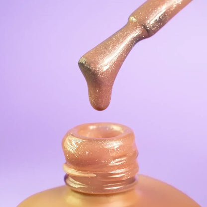 DNKa Cover Base #0030 Luxurious brown-beige silver shimmer gel
