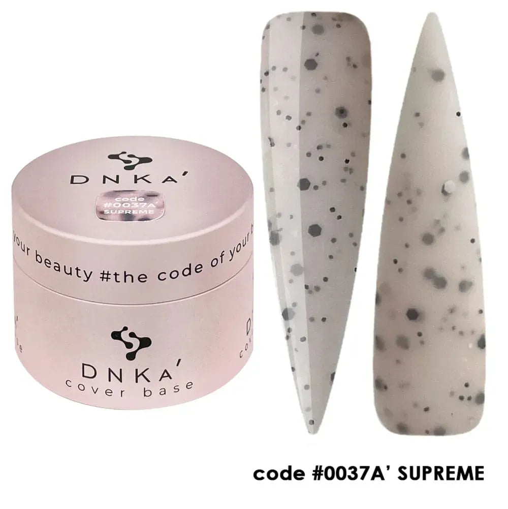 DNKa Cover Base #0037A Supreme bottle next to DNKa top coat