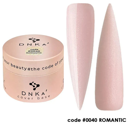 DNKa Cover Base #0040 Romantic bottle next to DNKa top coat