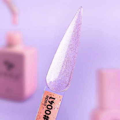 DNKa Cover Base #0041 Stunning sheer beige-peach holographic swatch