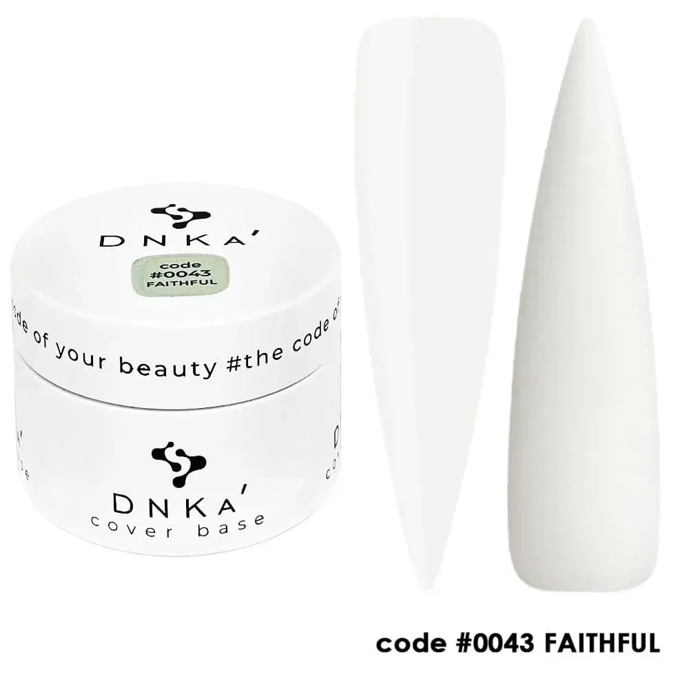 DNKa Cover Base #0043 Faithful bottle next to DNKa top coat