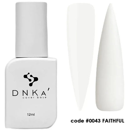 DNKa Cover Base #0043 Faithful milky white gel swatch