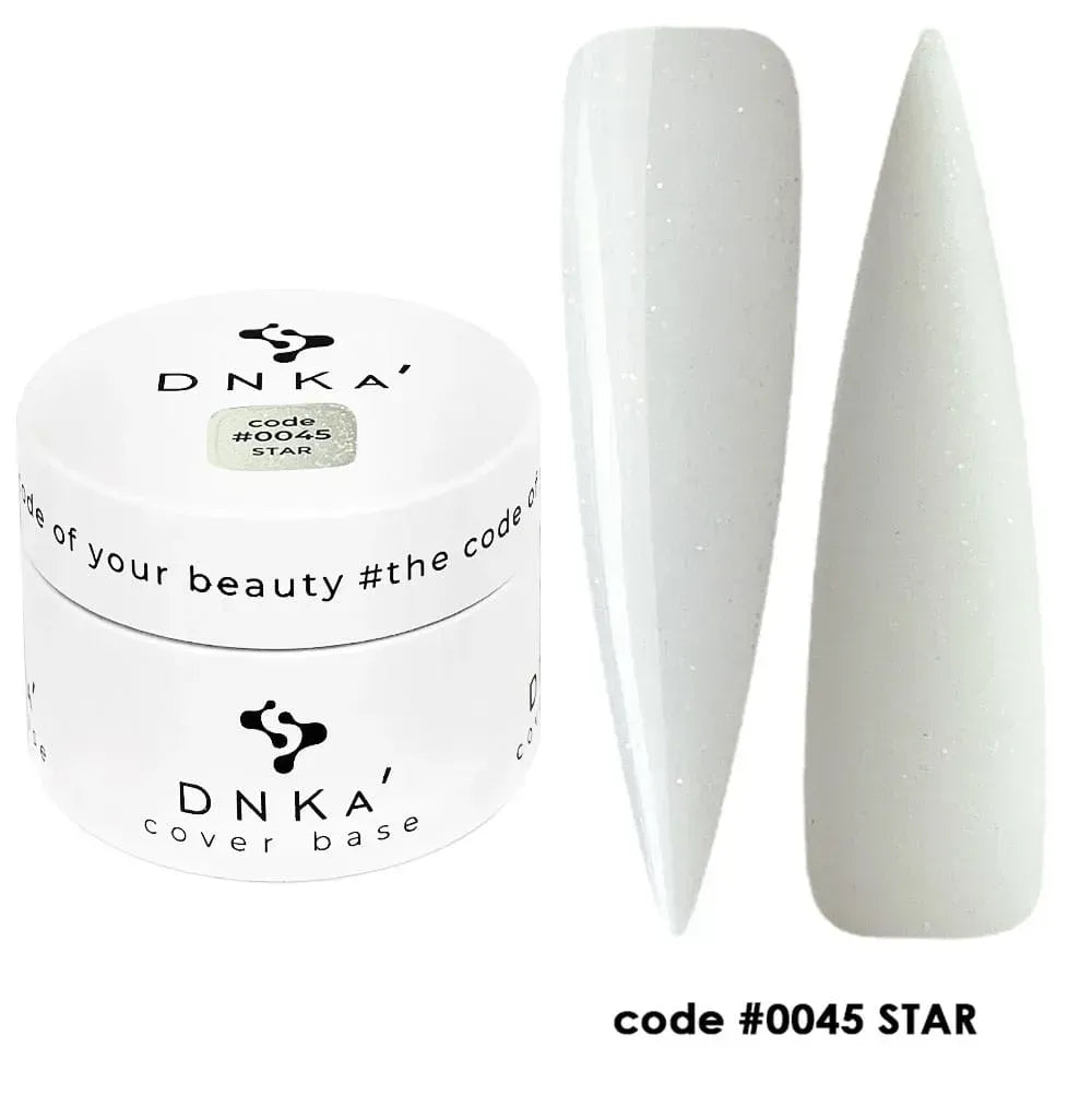 DNKa Cover Base #0045 Star bottle next to DNKa top coat