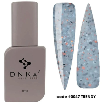DNKa Cover Base #0047 Trendy aqua manicure on hand