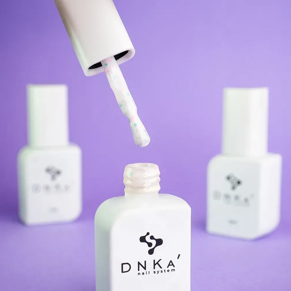 DNKa Cover Base #0056 Fairy sparkle manicure on hand