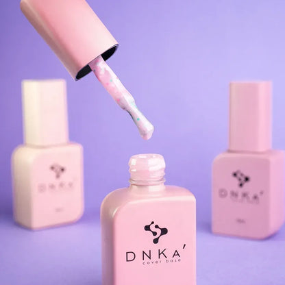 DNKa Cover Base #0057 Candy applied to natural nails