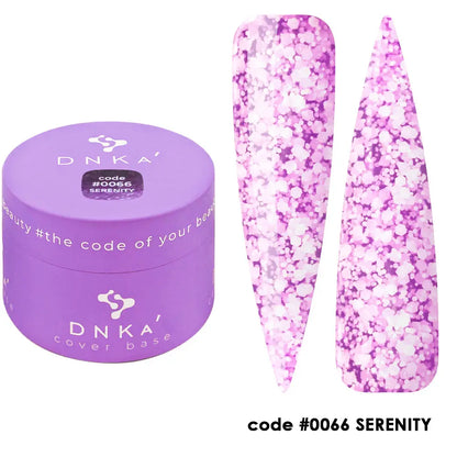 The brush and cap removed from the 30ml Serenity bottle, lilac tone visible on the applicator