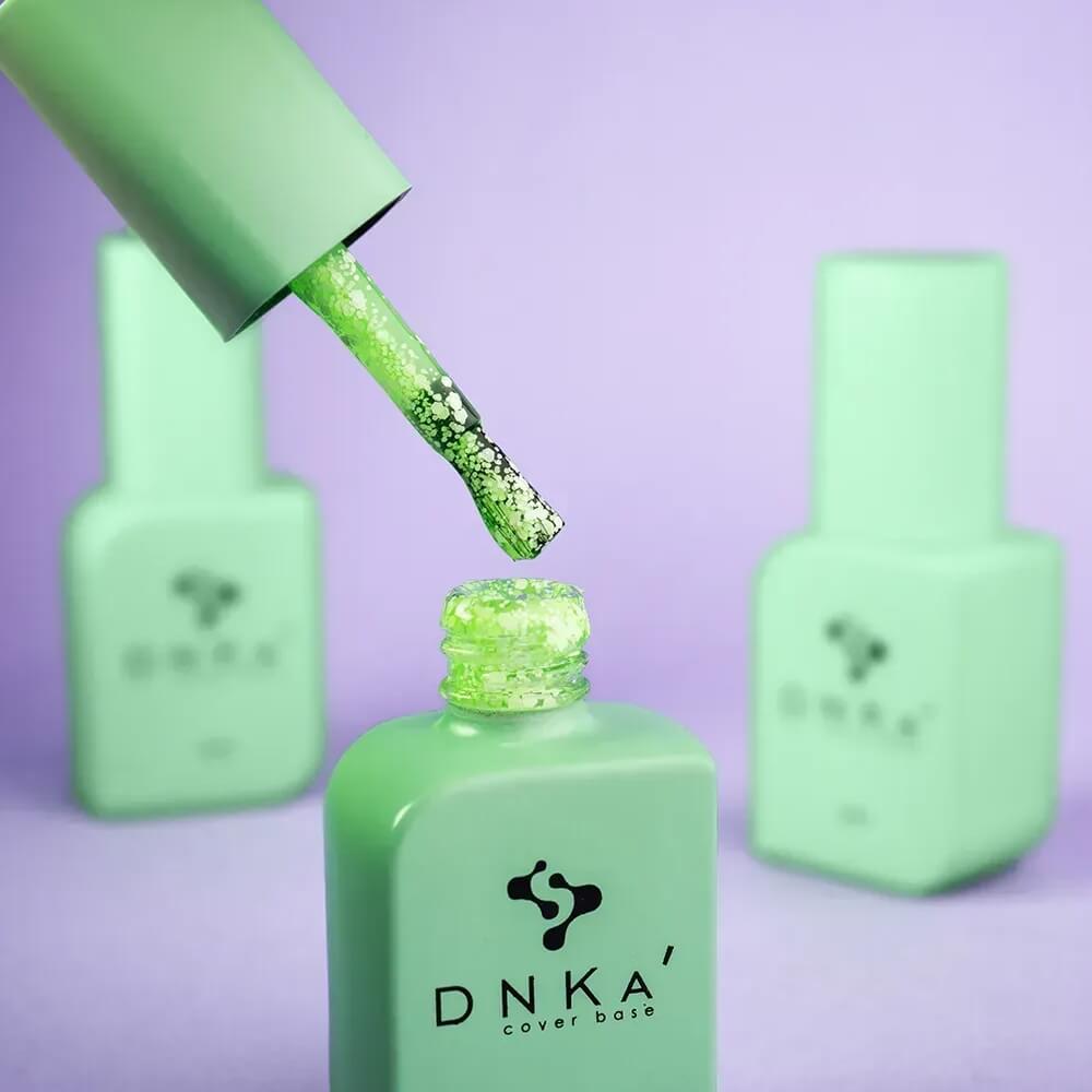 The brush and cap removed from the 30ml Relax bottle, green tint visible on the applicator