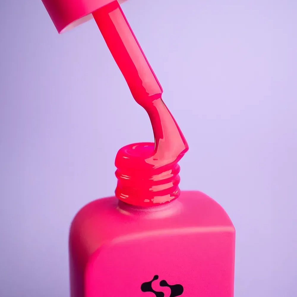 DNKa Cover Base #0073 Flamingo label detail, 12ml, neon pink color code visible