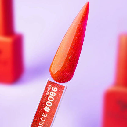 DNKa Cover Base #0086 Force — label close-up, red-orange color base