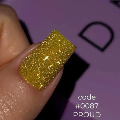 DNKa Cover Base #0087 Proud — label close-up, golden yellow color base