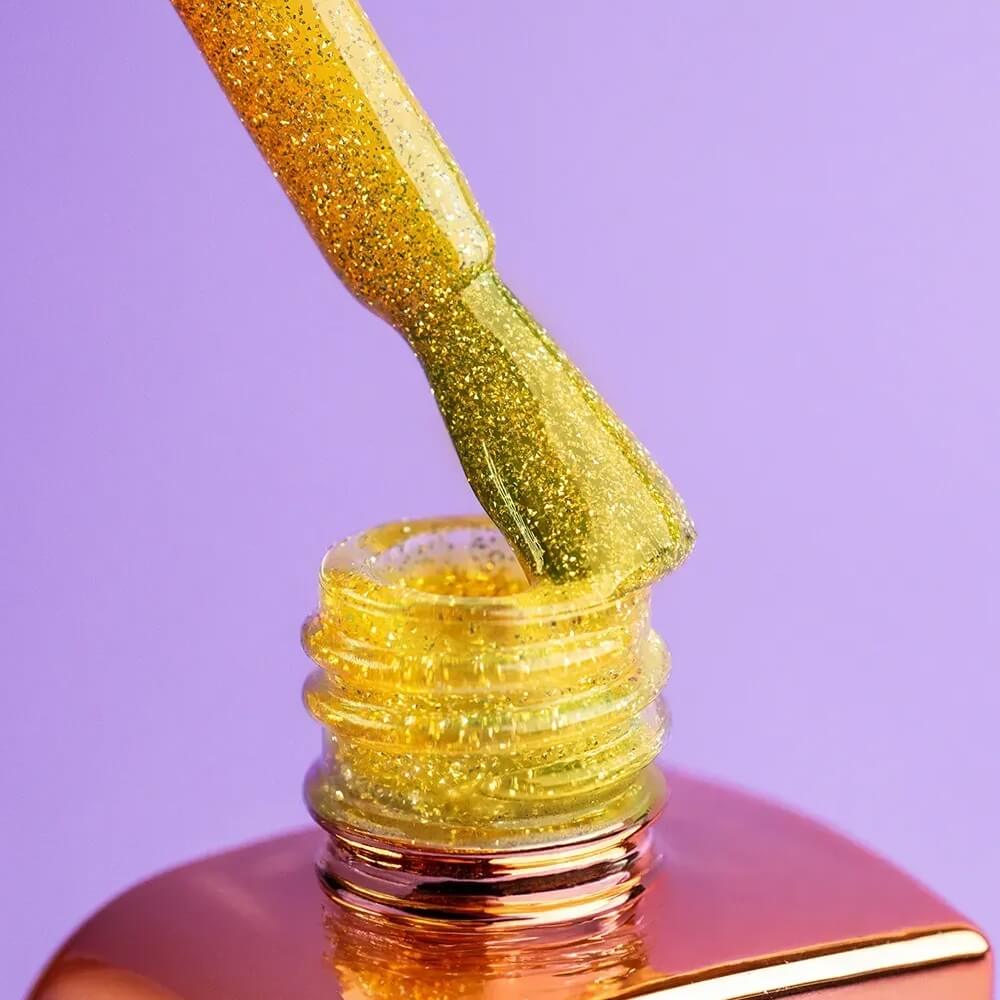 DNKa Cover Base #0087 Proud — bottle paired with DNKa top coat, golden yellow base
