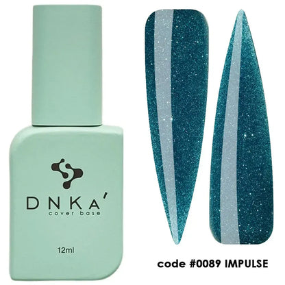 DNKa Cover Base #0089 Impuls — closed bottle, reflective turquoise