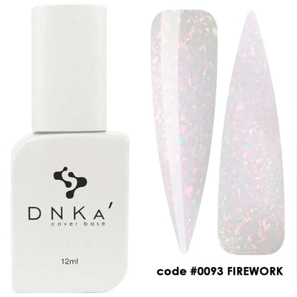 DNKa Cover Base #0093 Firework — 12ml and 30ml size comparison, iridescent color base