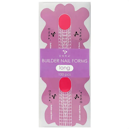 100pcs — DNKa Paper Builder Nail Forms Long — full box