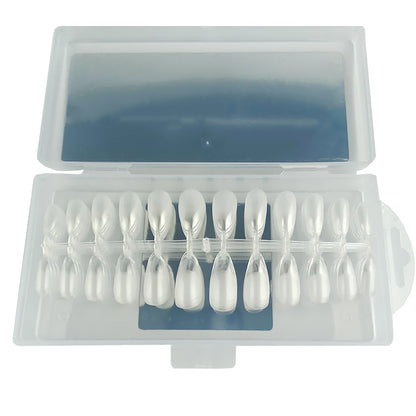 240pcs — DNKa Professional Nail Gel Tips Almond — finished extension before color