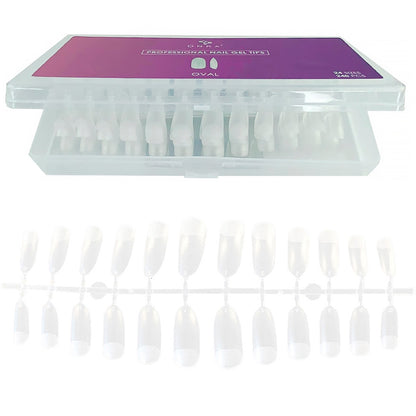 DNKa Professional Nail Gel Tips Oval — single tip close-up, natural oval shape
