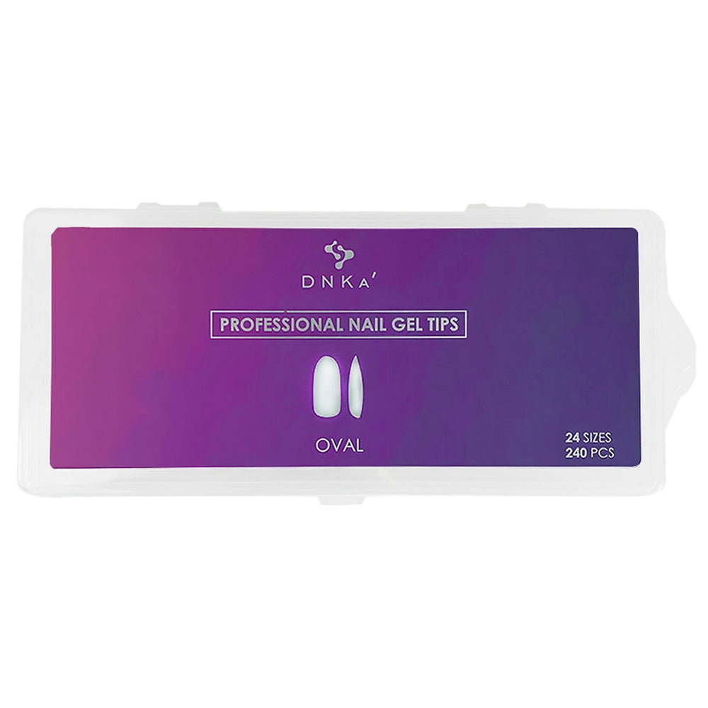 DNKa Professional Nail Gel Tips Oval — tip applied to natural nail