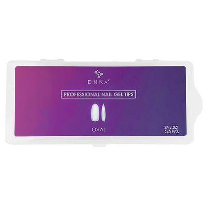 DNKa Professional Nail Gel Tips Oval — tip applied to natural nail