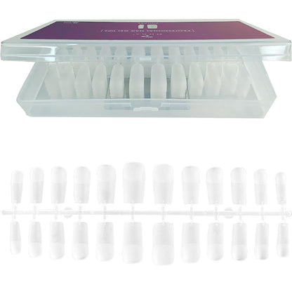 240pcs — DNKa Professional Nail Gel Tips Square — single tip close-up, natural square shape