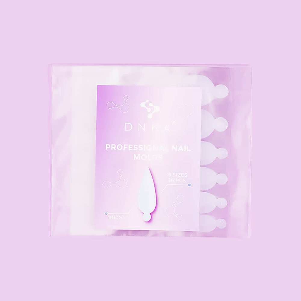 DNKa Professional Nail Molds #0001 — completed French manicure result