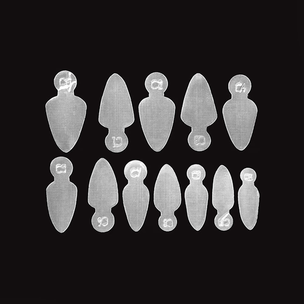 DNKa Professional Nail Molds #0002 — single mold positioned inside upper form