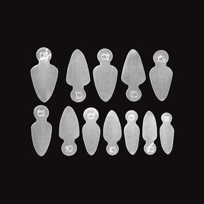 DNKa Professional Nail Molds #0002 — single mold positioned inside upper form