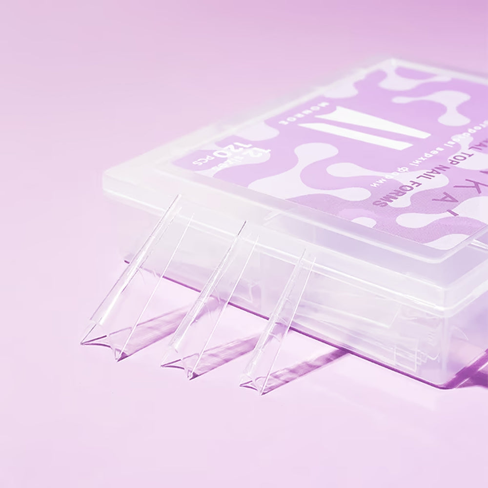 120pcs — DNKa Top Nail Forms Monroe — form applied to nail during modeling