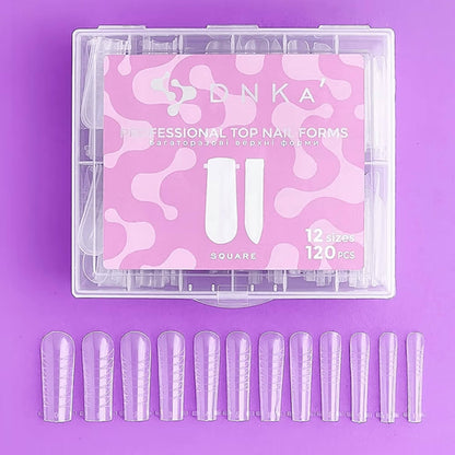 DNKa Top Nail Forms Square — form applied to nail during modeling
