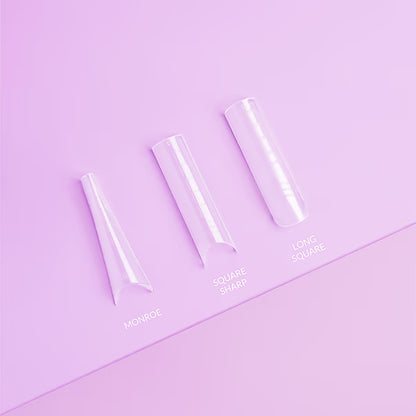 120pcs — DNKa Top Nail Forms Square Sharp — form applied to nail during modeling