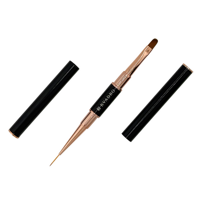 KVADRO Double-Sided Nail Brush - Liner 8 mm + Gel 12 mm