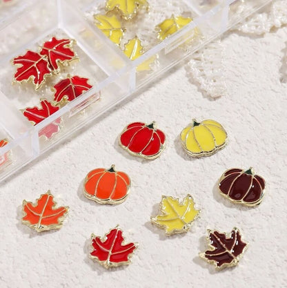 Fall nail charms organizer for seasonal manicure designs