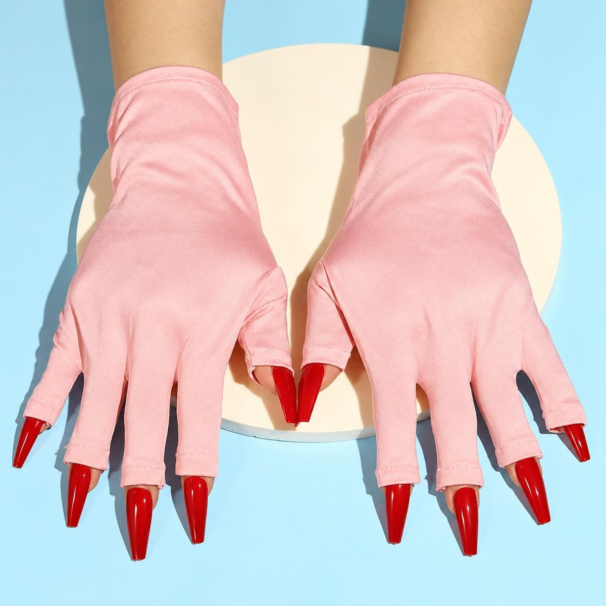 UV protection nail gloves with exposed fingertips