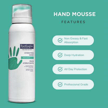 Footlogix Hydrating Hand Mousse professional hand care foam 125ml