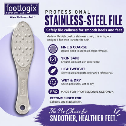 Footlogix Double-Sided Stainless Steel Foot File