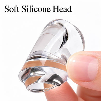 Silicone jelly nail stamper for creating classic white and colorful French manicure tips