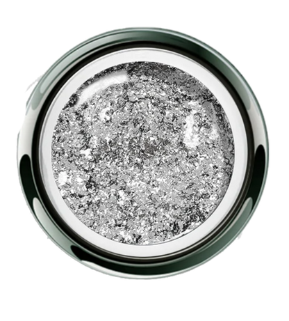 Akzentz - Gel Play - Glitz White Gold Leaf, 4g