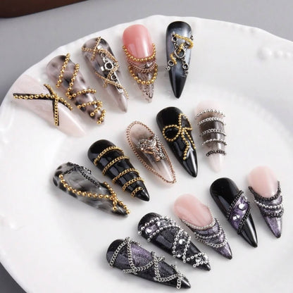 Metallic Nail Chains for Nail Art