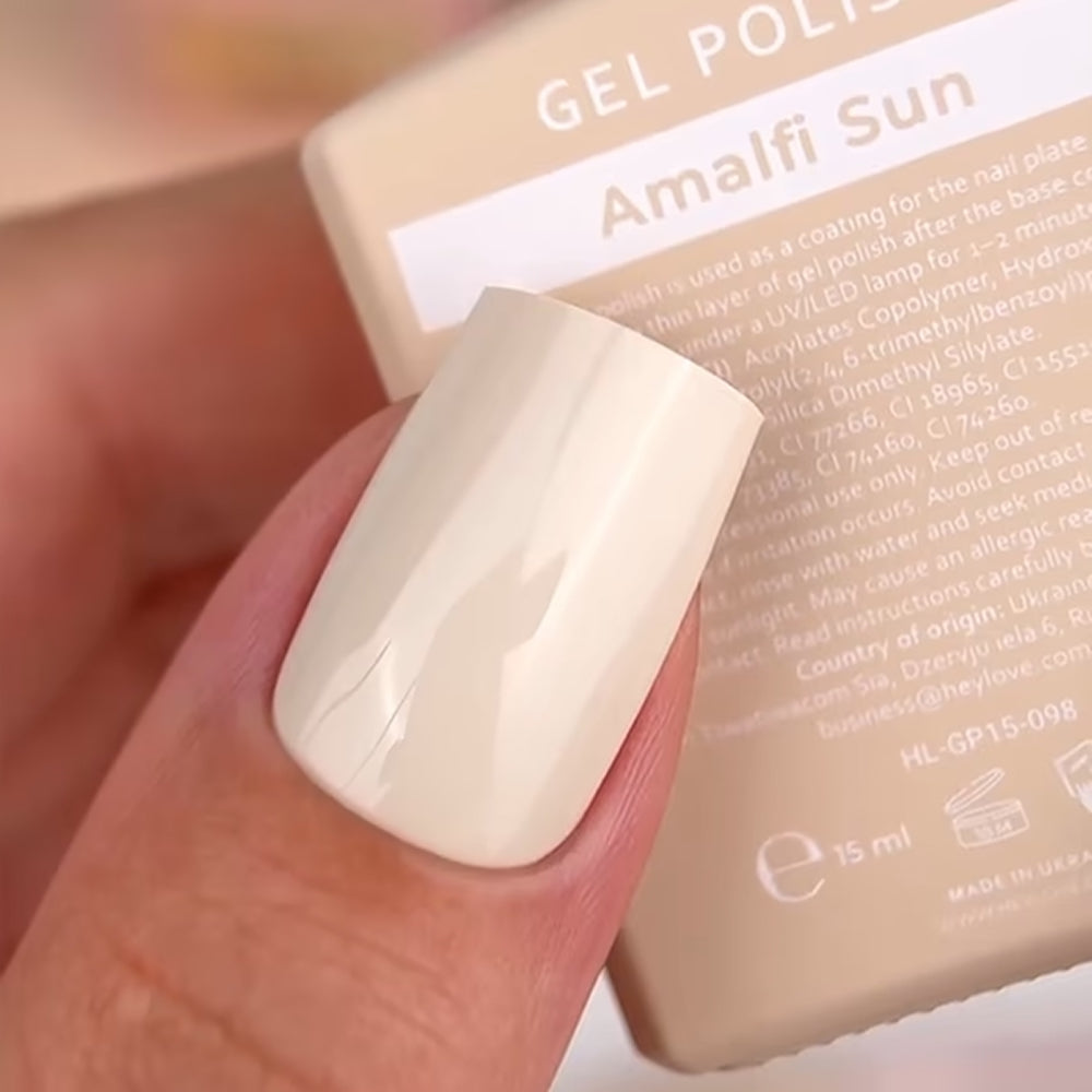 Gel Polish Amalfi Sun - Bella Italia Collection Shade, 15ml
