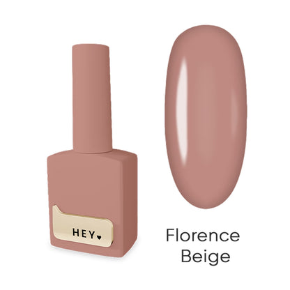 HEYLOVE Florence Beige Gel Polish, 15ml, Bella Italia collection label