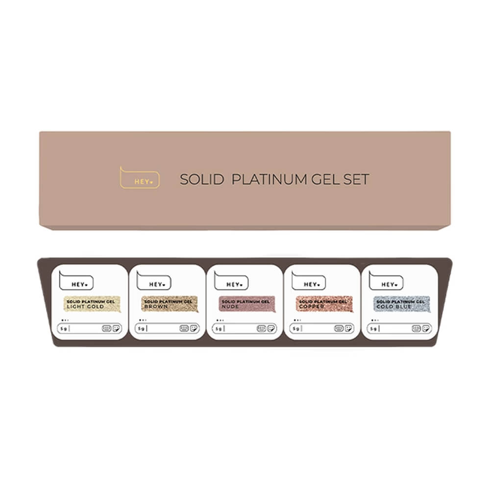HEYLOVE Solid Platinum Set Brown 5x5g